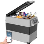 Simzlife 12 Volt Car Refrigerator, 37QT(35L) RV Refrigerator, Freezer Fridge Cooler DC & AC, for Home, Travel, Camping, Fishing, RV and Outdoor, Gray