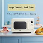 Comfee' Retro Microwave with LED digital display, 0.9 Cu. ft, 900W, Apricot, CM-M092AAT