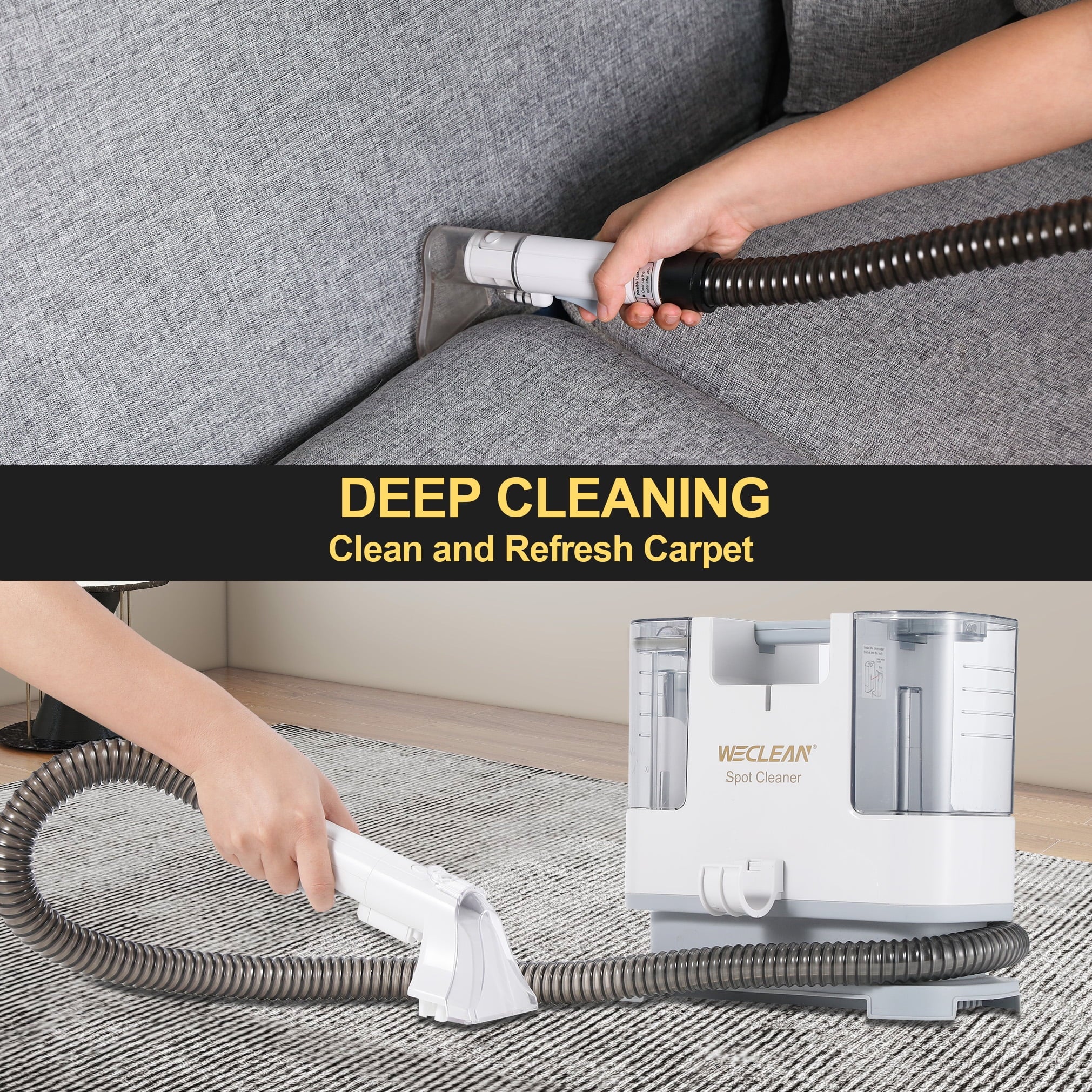 WECLEAN C1 Portable Extractor for Couch and Carpet Cleaner Upholstery Cleaner for Deep Cleaning