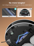 Lefant M3L Robot Vacuum and Mop, 12000Pa Suction, All-in-One Base Station, Anti-Tangle Brushes & Dual Spinning Mop, Self-Emptying & Refilling, LIDAR Navigation