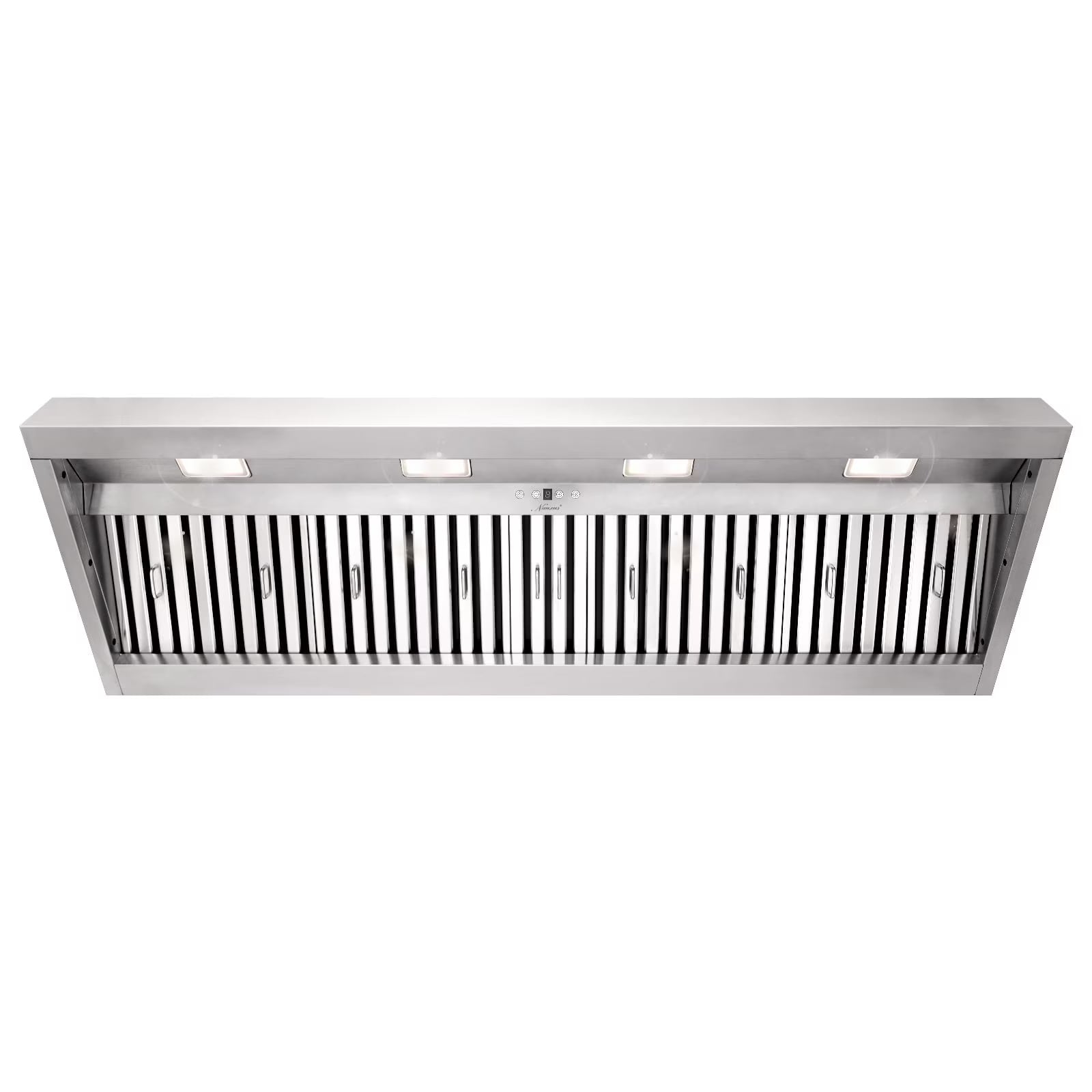Akicon 48 Inch Range Hood Insert, Stainless Steel 8" Ducted Insert/Built-in Kitchen Vent Hood with 1200 CFM Suction, Dimmable LED Lights and Dishwasher Safe Filters, 4 Speed-Cool White