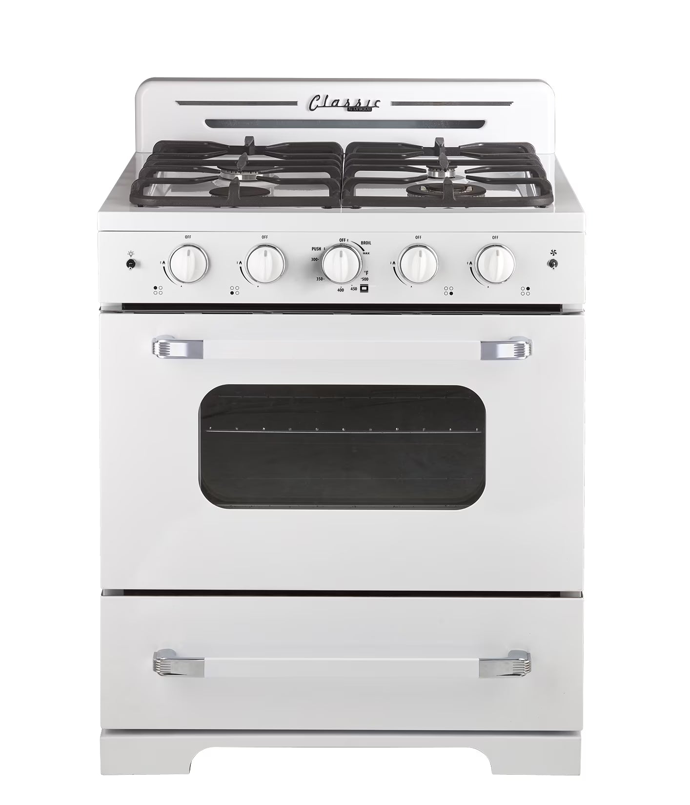 Unique Classic Retro 30" 3.9 cu/ft Freestanding Gas Range with Convection Oven and Sealed Burners