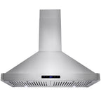 AKDY 30" European Stainless Steel Wall Mount Range Hood with Touch Control Panel