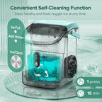 KISSAIR Nugget Ice Maker Countertop with Soft Chewable Pellet Ice, Portable Ice Machine with Handle, 35lbs/24H, Grey
