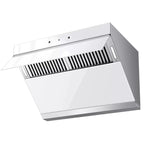 Joeaonz 30-Inch Wall Mount Range Hood, Stainless Steel, 3-Speed Exhaust with Baffle Filter