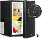 Smad Mini RV Fridge 12V 110V Refrigerator Semi Truck Freightliner Cascadia 2.1 Cu ft Reversible Door