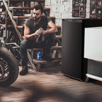 KNDKO 3.2Cu.ft Upright Freezer, Compact Freezer with Removable Shelves, Adjustable Thermostat for Home/Kitchen/Office, SILVER