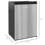 HOMCOM 3 Cu Ft Mini Freezer, Reversible Door, Under Counter Freezer, Black