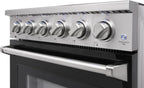 30 inch Professional Electric Range with 5 Heating Elements Cooktop, 4.55 Cu. Ft. Convection Oven Capacity, Smooth Glass Top, in Stainless Steel, KOS-30RE06H (Stainless Steel)