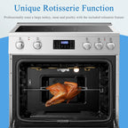 Lanbo 30 inch 5.9 CU.ft. Freestanding Electric Convection Range with Air Fry and Rotisserie, Electric cord or plug is not included