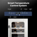 Whynter 24 inch Wine Cooler Refrigerator, 46 Bottle Wine Fridge, Freestanding & Built-in with Reversible Glass Door
