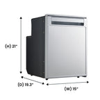 Equator Compact RV-Marine-Offgrid Refrigerator-Freezer 1.6cf 12V 110V Silver