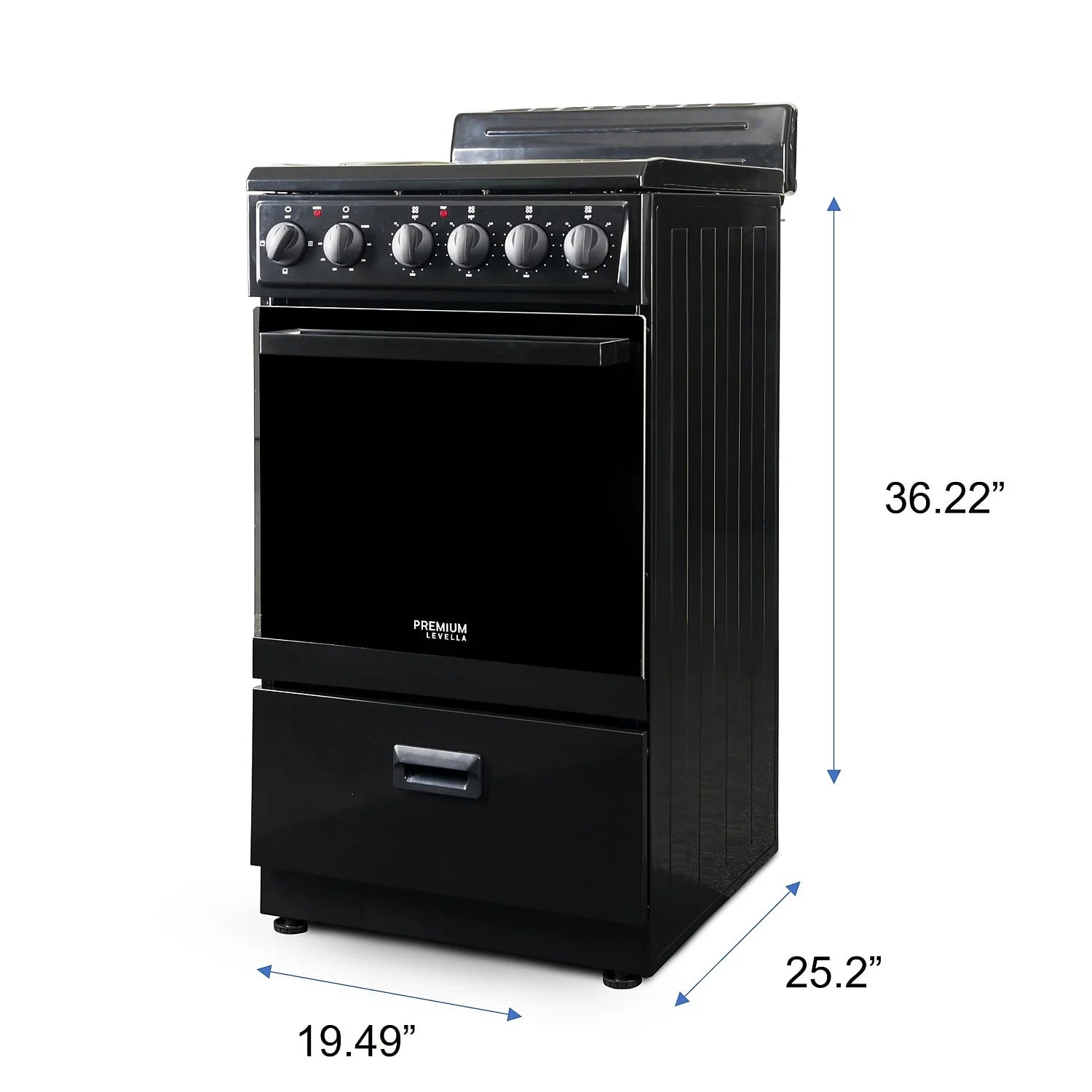 Premium Levella 20" Freestanding Electric Range with 4 Burners and 2.1 Cu. Ft. Oven Capacity
