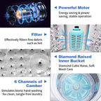 Zimtown Full Automatic Washing Machine, 25 lbs Top Load Portable Washer with Drain Pump