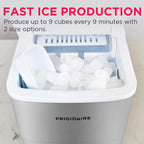 Frigidaire 26lbs. Portable Countertop Ice Maker (Bullet Ice)- Silver