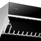 FOTILE Slant Vent Series 30" 850 CFM Under Cabinet or Wall Mount Range Hood with 2 LED lights and Push Buttons in Onyx Black Tempered Glass