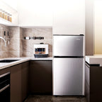 GGTB Retro Compact Two Door Refrigerator, Black, 3.0 Cu ft