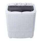 Portable Washing Machine,Compact Clothes Washing Machine, Semi Automatic Washing Machine, Mini Twin Tub Washing Machine for Apartments, Washer(7.7lbs) /Spiner(6.6lbs)