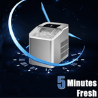 Ice Maker Countertop 2 Ice Sizes, 30 lbs Bullet Ice in 24H, Self-Clean, 9 Cubes in 5 Mins, FOHERE