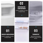 Giantex Compact Refrigerator, 3.4 cu. ft. Mini Cooler Fridge, Freestanding Fridge w/Adjustable Thermostat, Black
