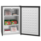 HOMCOM 3 Cu Ft Mini Freezer, Reversible Door, Under Counter Freezer, Black
