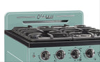 Unique Classic Retro 24" 2.9 cu/ft Freestanding Gas Range with Convection Oven and Sealed Burners