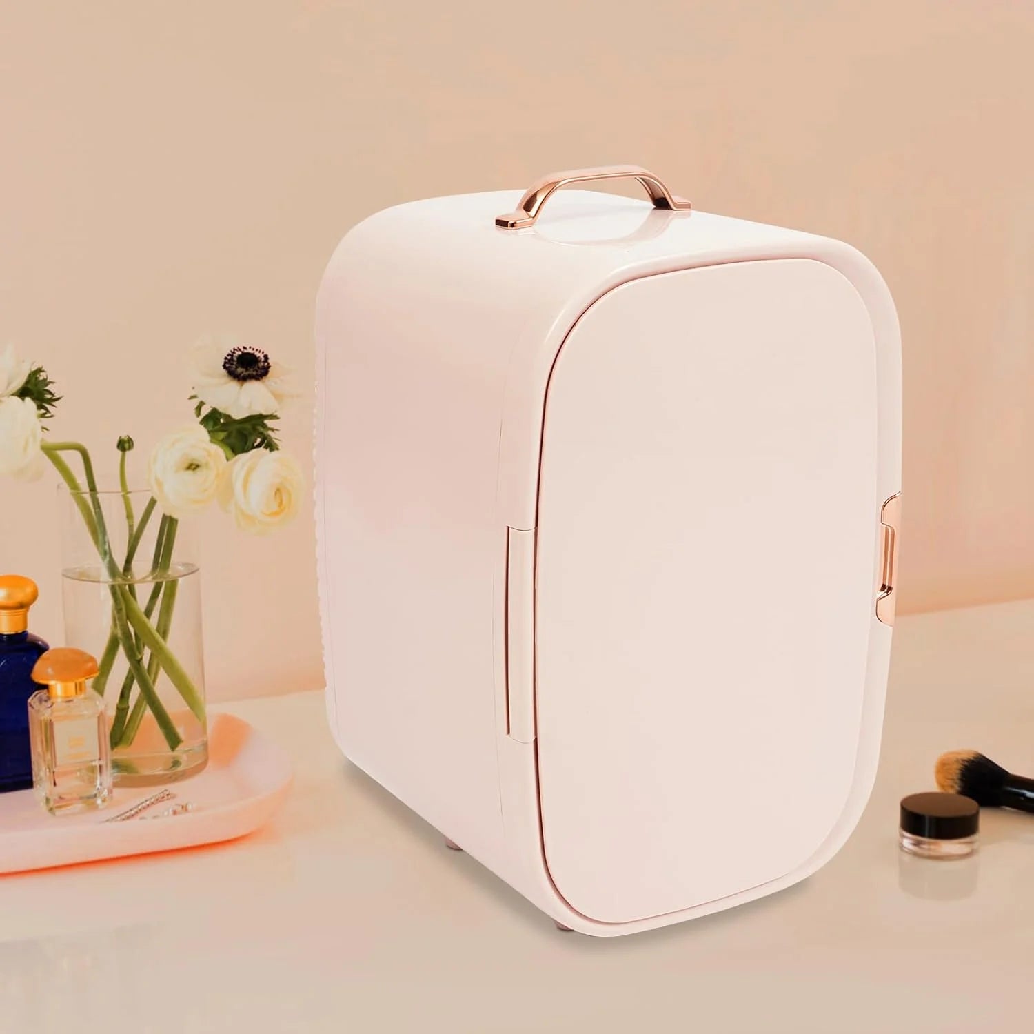 12L Skincare Fridge Pink Mini Beauty Fridge Cooler & Warmer Portable Personal Refrigerator for Cosmetic Storage Compact Fridge for Bedroom, Office, Dorm and Car