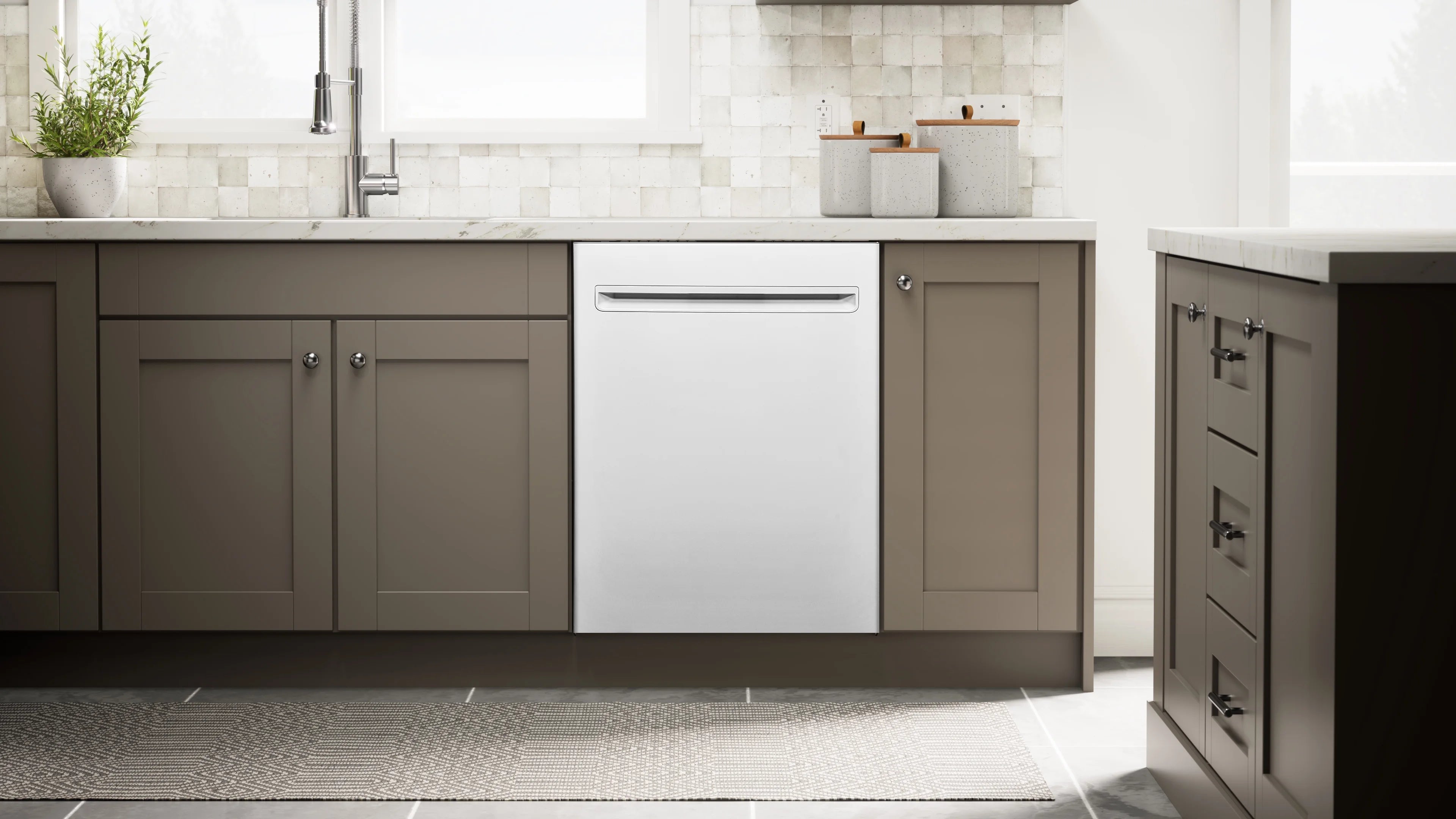Kenmore 02214639 24" Built-in Stainless Steel Tub Dishwasher, Removeable 3rd Rack, SmartWash, Black