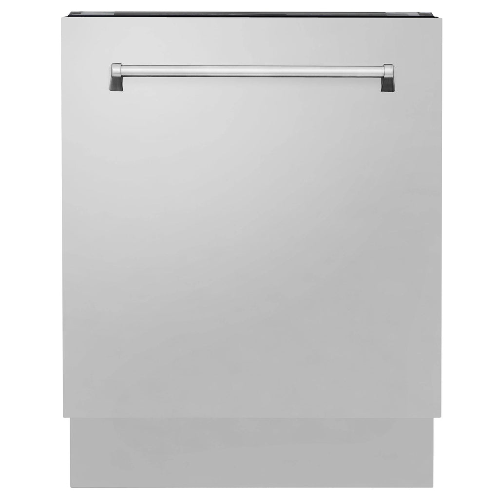 ZLINE 24" Tallac Series 3rd Rack Tall Tub Dishwasher in Black Stainless Steel with Stainless Steel Tub, 51dBa (DWV-BS-24)