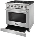 KOSTCH 30-in 5 burners 4.55-cu ft Convection Oven Freestanding Liquid Propane Gas Range ( Stainless steel )