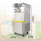 Kolice Commercial 3 Flavors Soft Serve Ice Cream Machine-Full Transparent Dispenser,Upper tanks Coolated