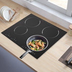 Peakora Electric Cooktop, Built-in Cooktop 3000W, Electric Stove Top with 4 Electric Burners, 9 Heating Level, Kid Safety Lock, Sensor Touch Control, 110V