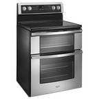 Whirlpool 30�� 6.7 cu ft Double Oven Gas Range in Stainless Steel