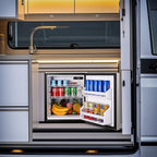 Sunmaki 12v Fridge RV Refrigerator, 116.2Qt(110L) Portable Car Refrigerator Dual Zone Cooling & Freezing, for Bedroom, Truck, Office, Outdoor, Black