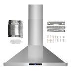 Cosmo 30 in. Ducted Range Hood in Stainless Steel with Touch Controls, LED Lighting and Permanent Filters