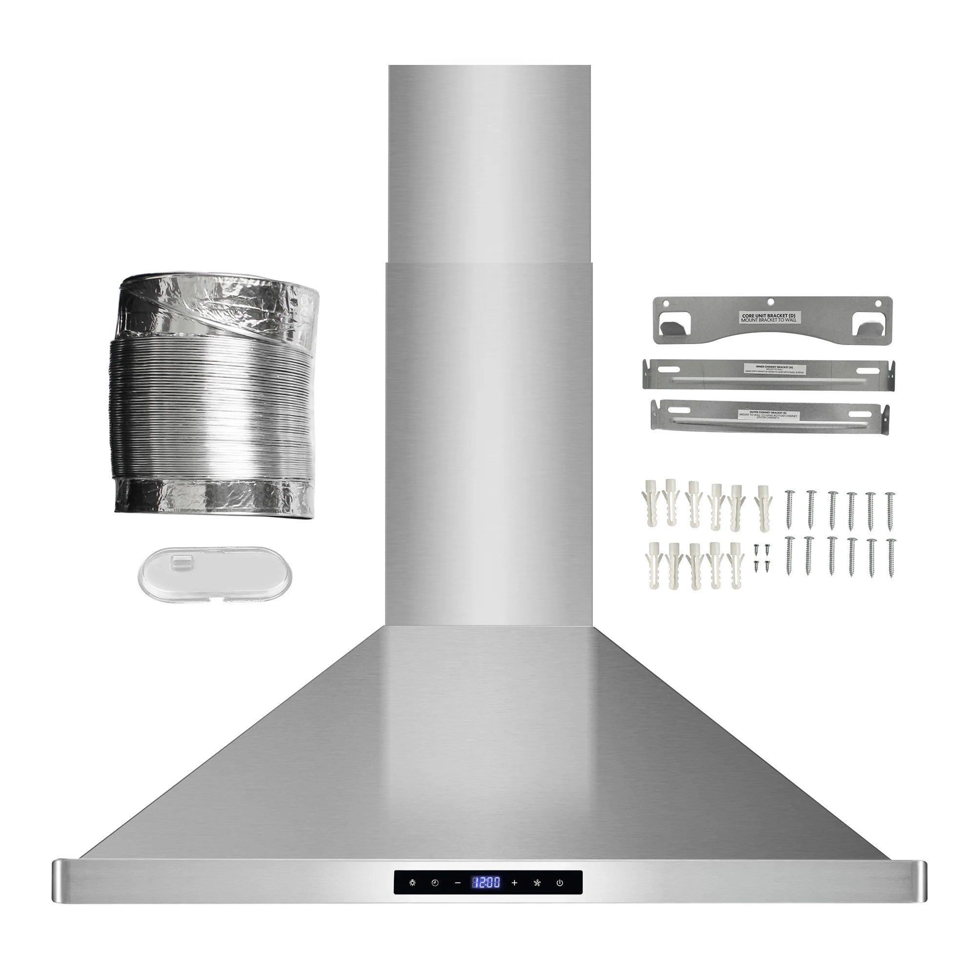 Cosmo 30 in. Ducted Range Hood in Stainless Steel with Touch Controls, LED Lighting and Permanent Filters