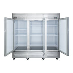 Maxx Cold V-Series 3 Door Reach-In Freezer, Bottom Mount, 81"W, 65 cu. ft. Storage Capacity, in Stainless Steel (MVF-72FDHC)