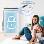 Giantex Full-Automatic Washing Machine, 1.34 Cu.ft Compact Washer w/10 Programs, 8 Water Levels & LED Panel, 9.92 Lbs Capacity Portable Cloth Washer and Spinner w/Drain Pump