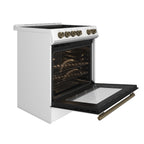 Forno Leonardo Espresso 30-Inch White Electric Range, True Convection, Energy Efficient