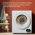VINGLI Portable Clothes Dryer 10 lbs 110V White Electric Dryer Tumble