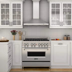 ZLINE 36 in. Professional 4.0 cu. ft. 4 Gas Burner/Electric Oven Range in Stainless Steel (RA36)