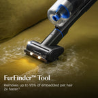 BISSELL PowerClean?? FurFindera?�� 200W Cordless Vacuum w/ 3-in-1 Versatility, Tangle Free Brush Roll, Strong Suction, Removable Battery, 40 Min Runtime, Powered Upholstery Tool, and Furfinder Headlights