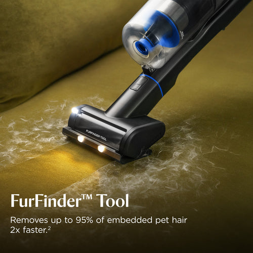 BISSELL PowerClean?? FurFindera?�� 200W Cordless Vacuum w/ 3-in-1 Versatility, Tangle Free Brush Roll, Strong Suction, Removable Battery, 40 Min Runtime, Powered Upholstery Tool, and Furfinder Headlights