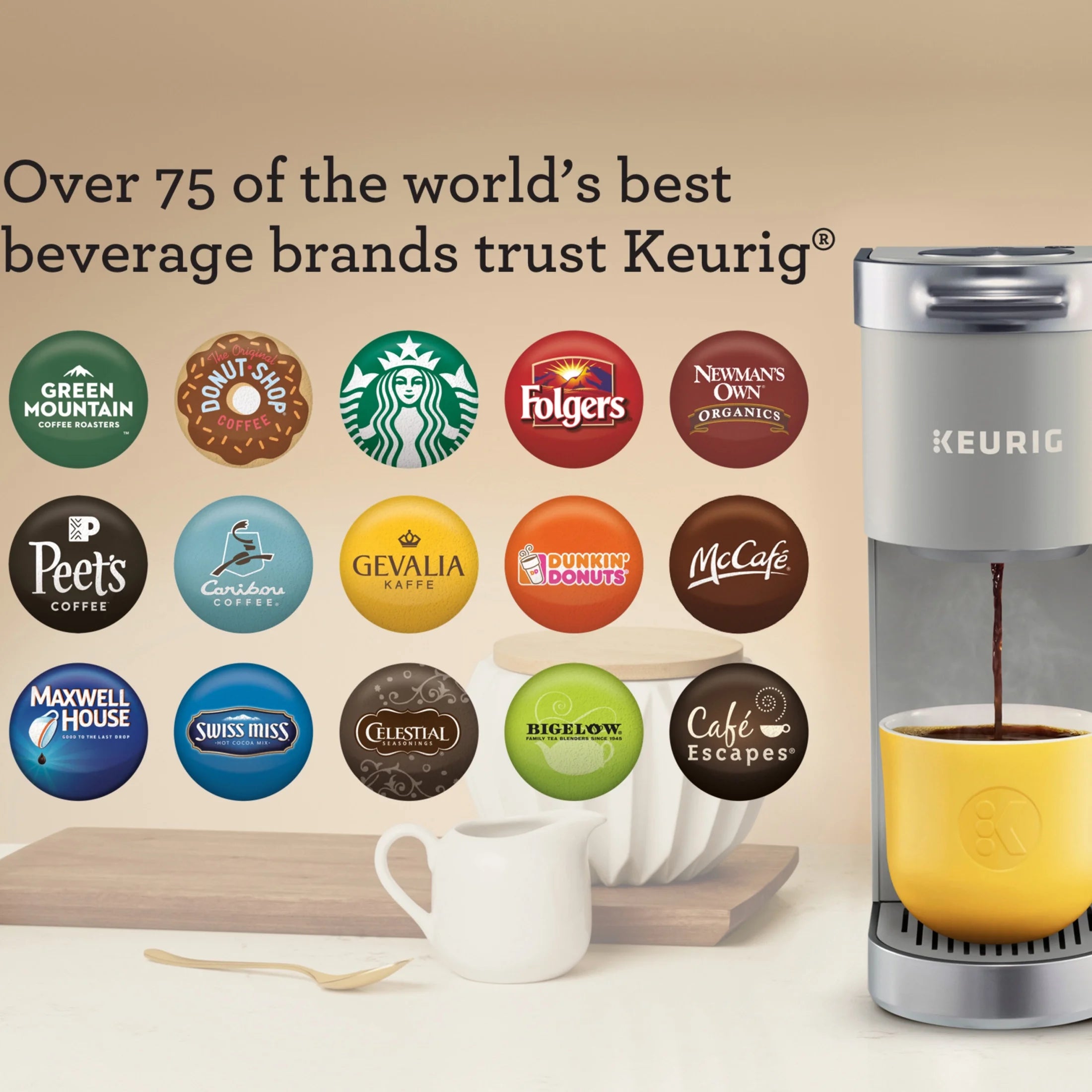 Keurig K-Mini Plus Single Serve K-Cup Pod Coffee Maker, Dusty Rose