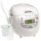 Zojirushi Neuro Fuzzy 5.5-Cup Electric Rice Cooker, White - Keep Warm