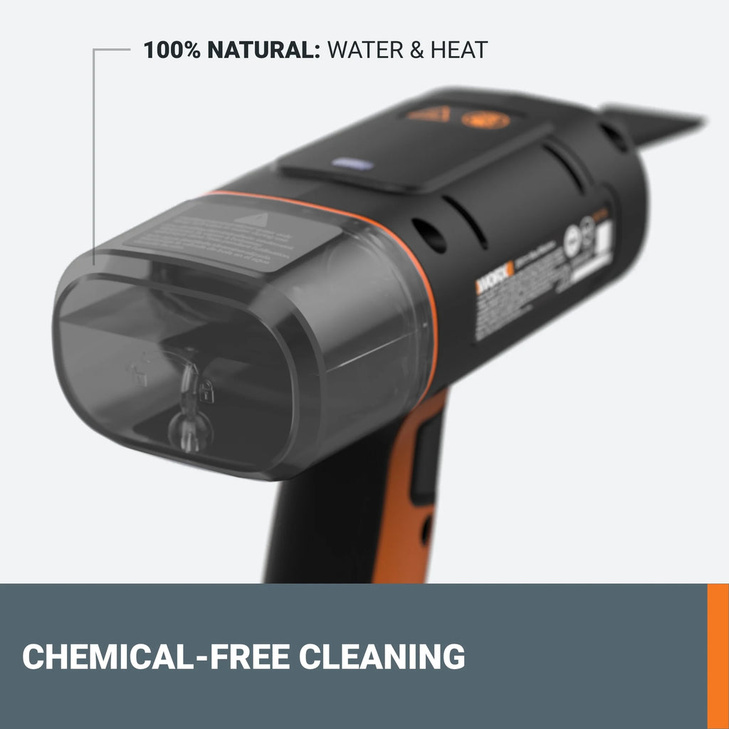 Worx WX770L 20V SteamStorm�?Battery Powered Cordless Handheld Steam Cleaner