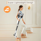 Cordless Vacuum Cleaner, 23kPa, Lightweight Stick Vacuum for Hard Floor, Carpet, Pet Hair, 55 Mins Runtime, Blue