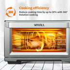 Whall 12QT Touchscreen Air Fryer Toaster Oven, 12 Pre-set Menus, Clear Window, Less Oil