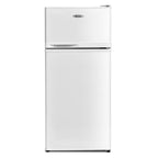 Canddidliike 2 Doors Cold-rolled Sheet Compact Refrigerator-White, Fridge with Freezer, Fridge, Adjustable Thermostat