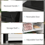 Resenkos Upright Freezer, 3 Cu Ft Small Freezer with Reversible Single Door, Smart Thermostat Control, Apartment, Silver